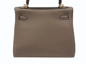 新品未使用 HERMES エルメス KELLY ケリー25 2WAYハンドバッグ 内縫い トゴ エトゥープ ゴールド金具 W刻印 4b006610