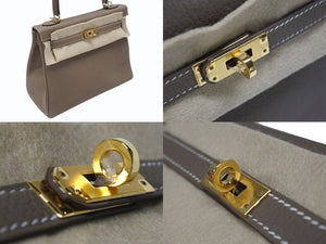 新品未使用 HERMES エルメス KELLY ケリー25 2WAYハンドバッグ 内縫い トゴ エトゥープ ゴールド金具 W刻印 4b006610