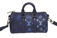 Load image into Gallery viewer, 新品同様 LOUIS VUITTON ルイヴィトン ウォーターカラー モノグラム ブルー キーポルXS M57844 中古 4b006611
