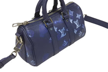 Load image into Gallery viewer, 新品同様 LOUIS VUITTON ルイヴィトン ウォーターカラー モノグラム ブルー キーポルXS M57844 中古 4b006611