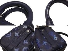 Load image into Gallery viewer, 新品同様 LOUIS VUITTON ルイヴィトン ウォーターカラー モノグラム ブルー キーポルXS M57844 中古 4b006611