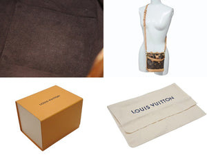 極美品 LOUIS VUITTON ルイヴィトン ナノ ノエ ハンドバッグ ショルダーバッグ M81266 ブラウン PVC レザー ゴールド金具 中古 4b006616