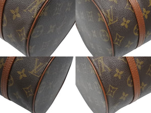 極美品 LOUIS VUITTON ルイヴィトン パピヨン26 ハンドバッグ M51386 モノグラム PVC レザー ブラウン ゴールド金具 中古 4b006617