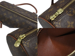 極美品 LOUIS VUITTON ルイヴィトン パピヨン26 ハンドバッグ M51386 モノグラム PVC レザー ブラウン ゴールド金具 中古 4b006617