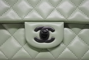 新品未使用 CHANEL シャネル ミニマトラッセ 20 Sフラップ Sチェーンショルダーバッグ ランダム番台 ラムスキン ココマーク グリーン 中古 4b006620