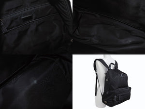 PRADA プラダ リュック バックパック 2VZ066 トライアングルロゴ ナイロン ブラック シルバー金具 美品 中古 4b006621