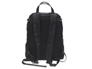 PRADA プラダ リュック バックパック 2VZ066 トライアングルロゴ ナイロン ブラック シルバー金具 美品 中古 4b006621