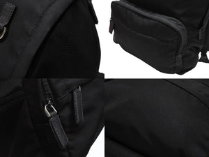 PRADA プラダ リュック バックパック 2VZ066 トライアングルロゴ ナイロン ブラック シルバー金具 美品 中古 4b006621