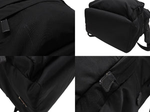 PRADA プラダ リュック バックパック 2VZ066 トライアングルロゴ ナイロン ブラック シルバー金具 美品 中古 4b006621