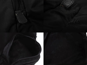 PRADA プラダ リュック バックパック 2VZ066 トライアングルロゴ ナイロン ブラック シルバー金具 美品 中古 4b006621