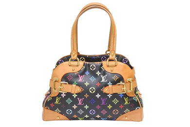 LOUIS VUITTON ルイヴィトン ショルダーバッグ クラウディア ノワール M40194 モノグラム マルチカラー ブラック 村上隆 美品 中古 4b006622