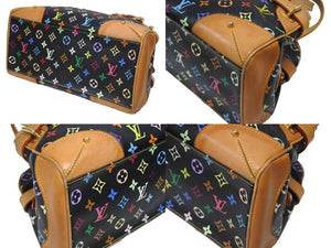 LOUIS VUITTON ルイヴィトン ショルダーバッグ クラウディア ノワール M40194 モノグラム マルチカラー ブラック 村上隆 美品 中古 4b006622