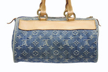 Load image into Gallery viewer, LOUIS VUITTON ルイヴィトン ネオスピーディ ハンドバッグ M95019 モノグラム デニム インディゴブルー ゴールド金具 美品 中古 4b006624