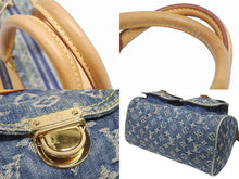 Load image into Gallery viewer, LOUIS VUITTON ルイヴィトン ネオスピーディ ハンドバッグ M95019 モノグラム デニム インディゴブルー ゴールド金具 美品 中古 4b006624