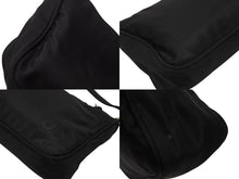 Load image into Gallery viewer, PRADA プラダ ハンドバッグ アクセサリーポーチ トライアングルロゴ イタリア製 ナイロン ブラック シルバー金具 美品 中古 4b006625