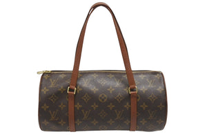 極美品 LOUIS VUITTON ルイヴィトン パピヨンGM 横幅30cm ハンドバッグ M51365 モノグラム 筒型 旧型 ゴールド金具 中古 4b006626