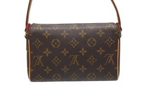 LOUIS VUITTON ルイヴィトン ハンドバッグ レシタル モノグラムキャンバス M51900 ゴールド金具 ブラウン 美品 中古 4b006635