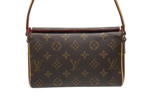 LOUIS VUITTON ルイヴィトン ハンドバッグ レシタル モノグラムキャンバス M51900 ゴールド金具 ブラウン 美品 中古 4b006635