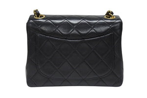 極美品 CHANEL シャネル ミニマトラッセ17 Sフラップ Sチェーンショルダーバッグ 1番台 ラムスキン ココマーク ブラック 中古 4b006639
