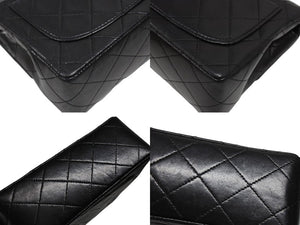 極美品 CHANEL シャネル ミニマトラッセ17 Sフラップ Sチェーンショルダーバッグ 1番台 ラムスキン ココマーク ブラック 中古 4b006639