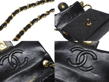 Load image into Gallery viewer, 極美品 CHANEL シャネル ミニマトラッセ17 Sフラップ Sチェーンショルダーバッグ 1番台 ラムスキン ココマーク ブラック 中古 4b006639