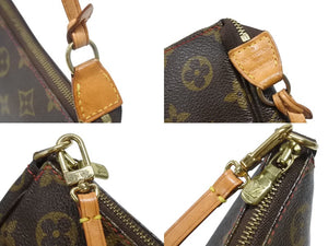 極美品 LOUIS VUITTON ルイヴィトン 村上隆 モノグラム チェリー ポシェット アクセソワール アクセポ ブラウン ロゴ M95008 中古 4b006640