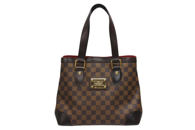 極美品 LOUIS VUITTON ルイヴィトン ダミエ ハムステッドPM ハンドバッグ ブラウン N51205 ロゴ 鞄 ゴールド金具 中古 4b006641
