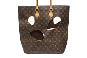 極美品 LOUIS VUITTON ルイヴィトン ウィズホールズ トートバッグ M40279 コムデギャルソン 川久保玲 2014 ゴールド金具 中古 4b006642