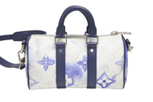 Load image into Gallery viewer, 新品同様 LOUIS VUITTON ルイヴィトン キーポルXS 2WAY ショルダーバッグ M45761 モノグラムウォーターカラー ネイビー ホワイト 中古 4b006643