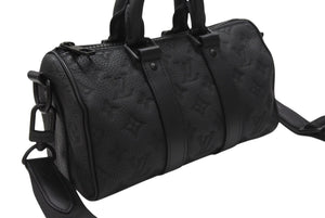 新品同様 LOUIS VUITTON ルイヴィトン キーポル バンドリエール25 ショルダーバッグ ハンドバッグ モノグラムトリヨン M20900 中古 4b006644
