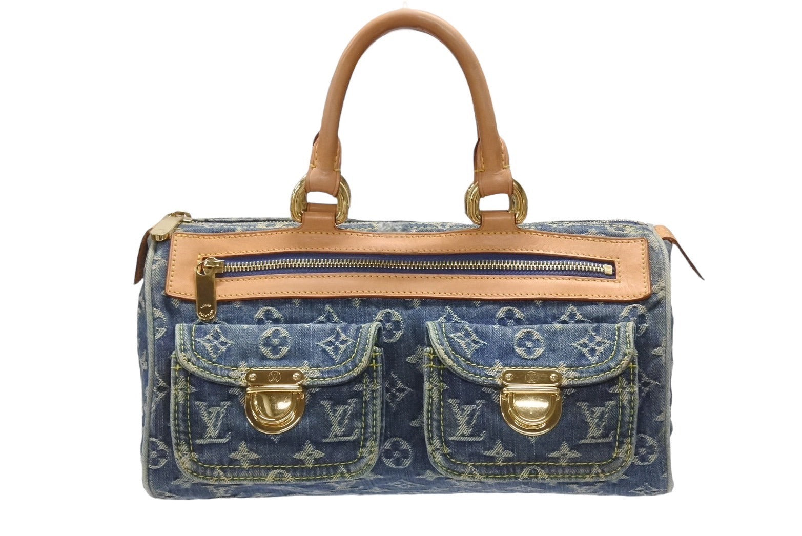 ルイヴィトン　デニム　ネオスピーディ　M95019 モノグラムデニム ネオ・スピーディ ブルー M95019 デニム LOUIS