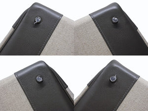 新品同様 HERMES エルメス ハンドバッグ オータクロア50 ヴェールマキ トワルキャンプ シルバー金具 U刻印 中古 4b006651