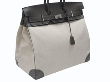 Load image into Gallery viewer, 新品同様 HERMES エルメス ハンドバッグ オータクロア50 ヴェールマキ トワルキャンプ シルバー金具 U刻印 中古 4b006651