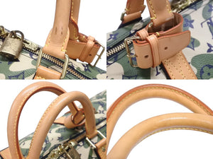 極美品 LOUIS VUITTON ルイヴィトン ×村上隆 キーポルバンドリエール55 モノグラムモフラージュ M95774 ゴールド金具 中古 4b006652