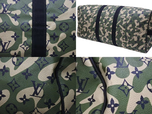 極美品 LOUIS VUITTON ルイヴィトン ×村上隆 キーポルバンドリエール55 モノグラムモフラージュ M95774 ゴールド金具 中古 4b006652