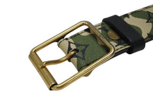 Load image into Gallery viewer, 新品同様 LOUIS VUITTON ルイヴィトン ベルト サンチュール モノグラモフラージュ 村上隆 サイズ90 M9646U ゴールド金具 中古 4b006653