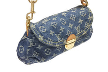Load image into Gallery viewer, 極美品 LOUIS VUITTON ルイヴィトン ミニプリーティ ワンショルダーバッグ M95050 モノグラム デニム レザー ゴールド金具 中古 4b006656