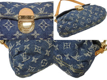 Load image into Gallery viewer, 極美品 LOUIS VUITTON ルイヴィトン ミニプリーティ ワンショルダーバッグ M95050 モノグラム デニム レザー ゴールド金具 中古 4b006656