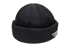 極美品 PRADA プラダ Re-Nylon リナイロン パデッドビーニー フィッシャーマンキャップ 2HC168 サイズM トライアングルロゴ 中古 4b006658