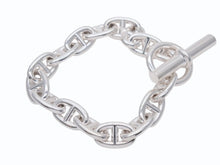 Load image into Gallery viewer, 新品未使用 HERMES エルメス Chaine d&#39;Ancre Bracelet MM シェーヌダンクル MM ブレスレット Ag925 シルバー 15コマ 中古 4b006660