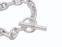 Load image into Gallery viewer, 新品未使用 HERMES エルメス Chaine d&#39;Ancre Bracelet MM シェーヌダンクル MM ブレスレット Ag925 シルバー 15コマ 中古 4b006660
