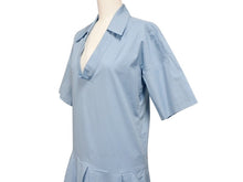Load image into Gallery viewer, JIL SANDER ジルサンダー ロングワンピース JDG426AJG05161 サイズ32 ブルー コットン ポリウレタン 美品 中古 4b006663