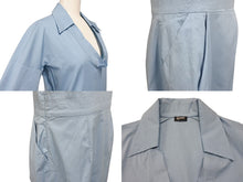 Load image into Gallery viewer, JIL SANDER ジルサンダー ロングワンピース JDG426AJG05161 サイズ32 ブルー コットン ポリウレタン 美品 中古 4b006663