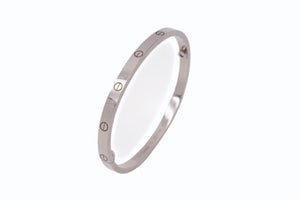 CARTIER カルティエ Love ラブブレス ブレスレット スモール シルバー ホワイトゴールド ジュエリー B6079217 18g 新型 15号 美品 中古 4b006666