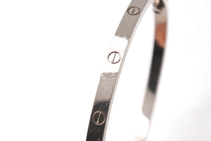 CARTIER カルティエ Love ラブブレス ブレスレット スモール シルバー ホワイトゴールド ジュエリー B6079217 18g 新型 15号 美品 中古 4b006666