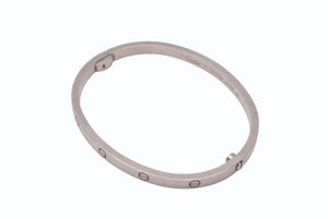 CARTIER カルティエ Love ラブブレス ブレスレット スモール シルバー ホワイトゴールド ジュエリー B6079217 18g 新型 15号 美品 中古 4b006666