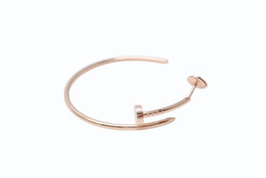 極美品 CARTIER カルティエ ジュスト アン クル フープ イヤリング ラージ ピアス ゴールド ピンクゴールド ジュエリー 10.8g B8301211 中古 4b006667