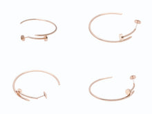 Load image into Gallery viewer, 極美品 CARTIER カルティエ ジュスト アン クル フープ イヤリング ラージ ピアス ゴールド ピンクゴールド ジュエリー 10.8g B8301211 中古 4b006667