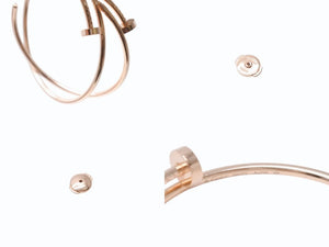 極美品 CARTIER カルティエ ジュスト アン クル フープ イヤリング ラージ ピアス ゴールド ピンクゴールド ジュエリー 10.8g B8301211 中古 4b006667