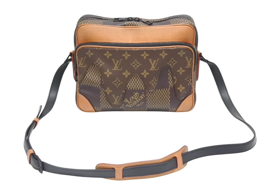 LOUIS VUITTON ルイヴィトン NIGO ナイルメッセンジャー PM ショルダーバッグ ダミエジャイアント N40359 ブラウン 良品 中古 4b006687